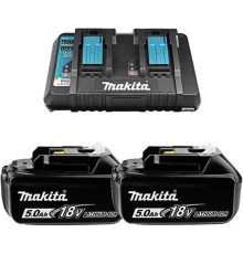 Батарея аккумуляторная Makita BL1850B 18В 5Ач Li-Ion (З/У в компл.) (191L75-3)