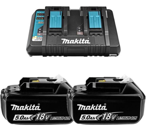 Батарея аккумуляторная Makita BL1850B 18В 5Ач Li-Ion (З/У в компл.) (191L75-3)
