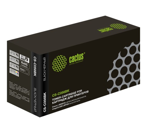 Картридж лазерный Cactus CS-C056BK 056BK черный (10000стр.) для Canon i-SENSYS LBP325x/MF542x/MF543x