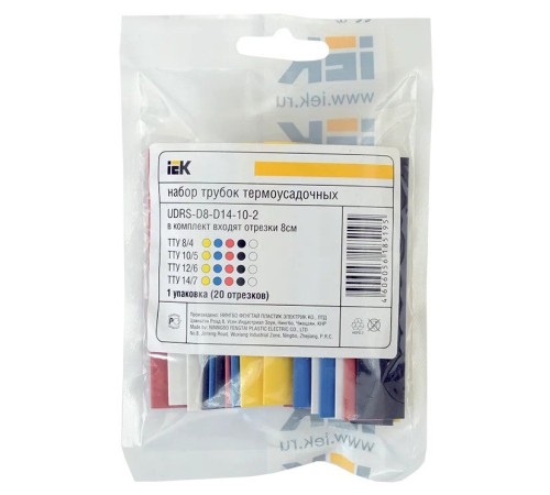 Трубка терм. IEK ТТУ дл.80мм (упак.:20шт) (UDRS-D2-D8-10-3)