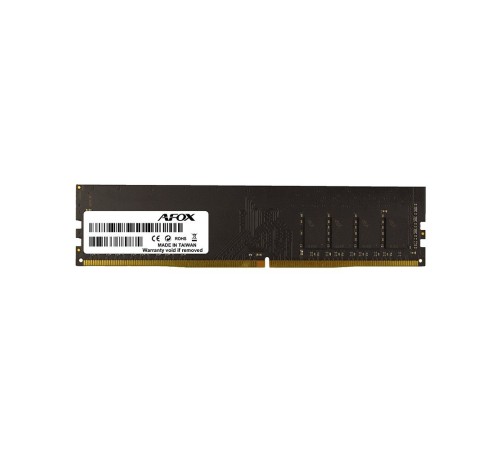 Модуль памяти Afox 4GB DDR4 2666Mhz DIMM Single Channel Package (1x4GB) PC4-21300, 288-Pin, Non-ECC, Un-Buffered, CL 19-19-19-43, 1.2V Модуль памяти Afox 4GB DDR4 2666Mhz DIMM Single Channel Package (1x4GB) PC4-21300, 288-Pin, Non-ECC, Un-Buffered, CL 19-19-19-43, 1.2V