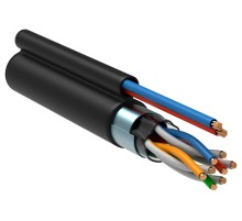 Кабель информационный ITK LC3-C5E04-379 кат.5е F/UTP общий экран 2X2X24AWG LDPE внешний 305м черный