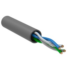 Кабель информационный ITK BC1-C5E02-111-305-G кат.5е U/UTP не экранированный 2X2 PVC внутренний 305м серый