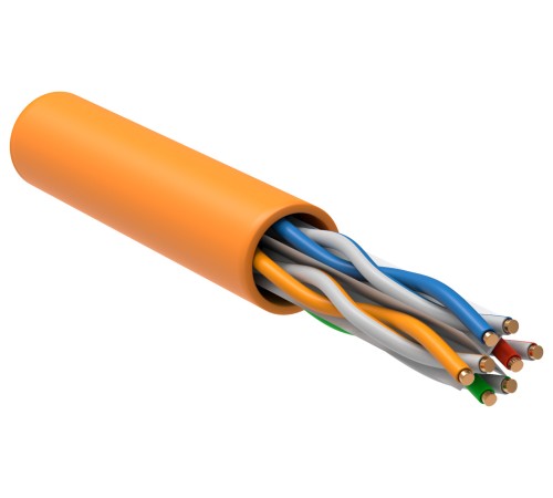 Кабель информационный ITK LC1-C604-127 кат.6 U/UTP не экранированный 4X2X23AWG LSZH внутренний 305м оранжевый Кабель информационный ITK LC1-C604-127 кат.6 U/UTP не экранированный 4X2X23AWG LSZH внутренний 305м оранжевый