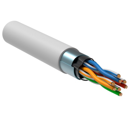 Кабель информационный ITK Generica BC1-C5E04-328-305-G кат.5е F/UTP общий экран 4X2X24AWG LSZH внутренний 305м белый