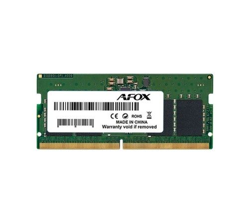 Модуль памяти Afox 32GB DDR5 5200Mhz SO-DIMM Single Channel Package (1x32GB) , PC5-41600, 262-Pin, Non-ECC, Un-Buffered, CL42-42-42-83, 1.1V Модуль памяти Afox 32GB DDR5 5200Mhz SO-DIMM Single Channel Package (1x32GB) , PC5-41600, 262-Pin, Non-ECC, Un-Buffered, CL42-42-42-83, 1.1V