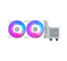 Жидкостная система охлаждения MSI MAG CORELIQUID A13 240 White 2x ARGB Gen2 Fan, ARGB Gen2 Block, Color Box, LGA1700, 1851, AM5