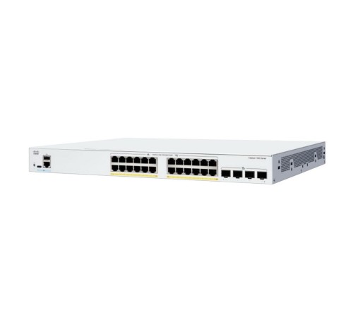 Коммутатор CISCO Catalyst 1300 24x 10/100/1000 RJ-45 PoE+, 4x 1Gb SFP uplinks, PoE+ 195W, Fanless, C1300-24P-4G