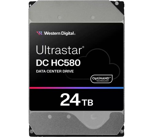 Жесткий диск серверный Western Digital 3.5" 24TB Ultrastar DC HC580 WUH722424ALE604 SATA Жесткий диск серверный Western Digital 3.5" 24TB Ultrastar DC HC580 WUH722424ALE604 SATA