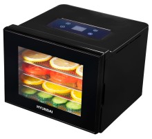 Сушка для фруктов и овощей Hyundai HYFD-1204 8под. 400Вт черный