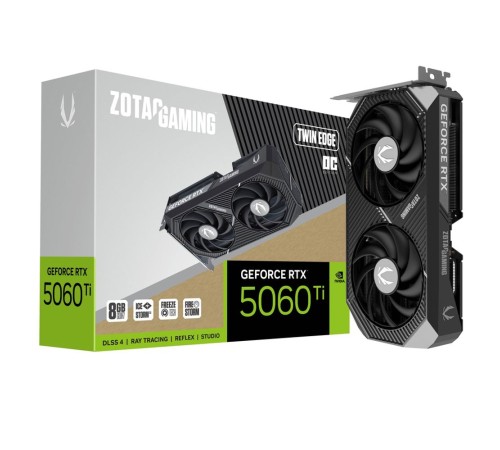 Видеокарта Zotac RTX5060Ti TWIN EDGE OC 8GB GDDR7 128bit 3xDP HDMI 2FAN MEDIUM PACK Видеокарта Zotac RTX5060Ti TWIN EDGE OC 8GB GDDR7 128bit 3xDP HDMI 2FAN MEDIUM PACK