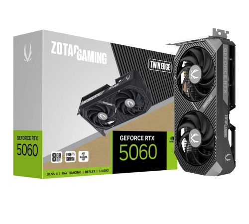 Видеокарта Zotac RTX5060 TWIN EDGE 8GB GDDR7 128bit 3xDP HDMI 2FAN MEDIUM PACK Видеокарта Zotac RTX5060 TWIN EDGE 8GB GDDR7 128bit 3xDP HDMI 2FAN MEDIUM PACK