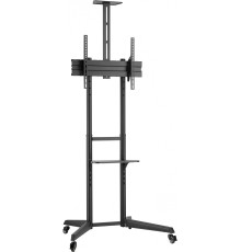 Подставка для телевизора Ultramounts UM 268 черный 37"-75" макс.50кг напольный мобильный