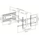 Кронштейн для телевизора Ultramounts UM 915 черный 37"-75" макс.50кг настенный поворот и наклон