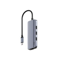 Концентратор CUDY 6-IN-1 USB-C Hub with GbE & 4K@60Hz HDMI
