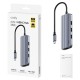 Концентратор CUDY 6-IN-1 USB-C Hub with GbE & 4K@60Hz HDMI