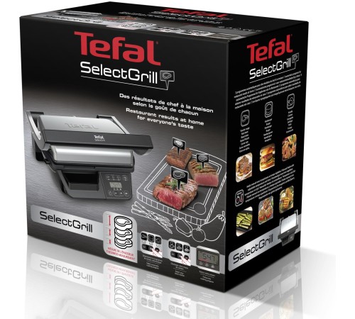 Электрогриль Tefal Optigrill GC740B30 2000Вт черный/серебристый Электрогриль Tefal Optigrill GC740B30 2000Вт черный/серебристый