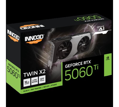 Видеокарта INNO3D RTX5060Ti TWIN X2 16GB GDDR7 128bit 3xDP HDMI 2FAN RTL