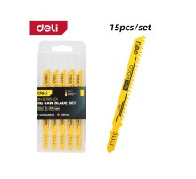 Пилки для электролобзика (15шт) по дереву Deli DH-QJT015-ED1 тип T111C, 8TPI, 74мм
