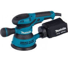 Makita BO5040 Эксцентриковая шлифовальная машина [BO5040] {300Вт,ф125мм,12000об\м,ампл-2.8мм,1.4кг,кор,п\сборник,доп.рукоятка}