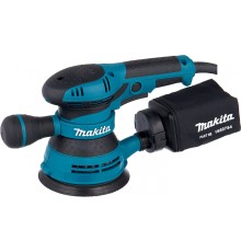 Makita BO5040 Эксцентриковая шлифовальная машина [BO5040] {300Вт,ф125мм,12000об\м,ампл-2.8мм,1.4кг,кор,п\сборник,доп.рукоятка}