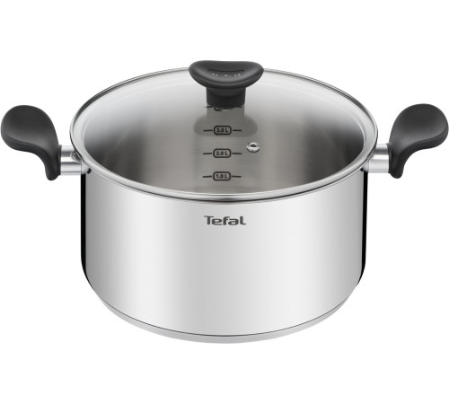 Кастрюля Tefal Primary E3084674 5.2л. d=24см (с крышкой) стальной (2100120958)