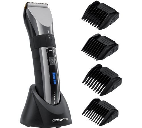 Машинка для стрижки Polaris PHC 3017RC Argan Therapy Pro черный/серебристый (насадок в компл:5шт)