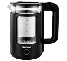 Чайник электрический Starwind SKG1053 1.7л. 1800Вт черный (корпус: стекло)