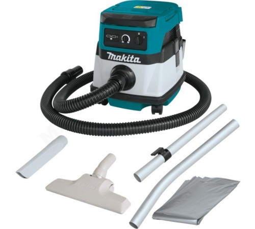 Строительный пылесос Makita DVC150LZ (уборка: сухая/влажная) белый