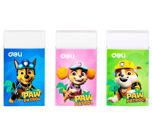 Ластик Deli Paw Patrol EH308 45х25х12мм ПВХ ассорти картонный дисплей (1шт)