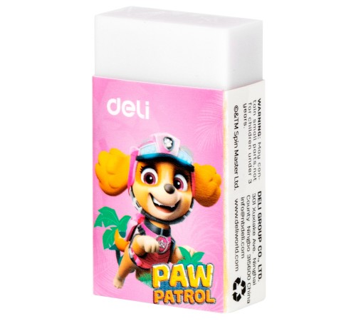 Ластик Deli Paw Patrol EH308 45х25х12мм ПВХ ассорти картонный дисплей (1шт)