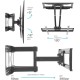 Кронштейн для телевизора Kromax COBRA-51 черный 32"-60" макс.30кг настенный поворотно-выдвижной и наклонный