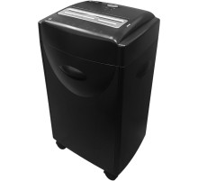 Шредер Heleos УМ42-4 черный (секр.P-4) фрагменты 19лист. 42лтр. скрепки скобы пл.карты CD