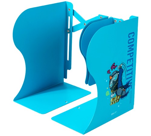 Подставка-ограничитель для книг Deli 78632BLUE 220х114х480мм синий