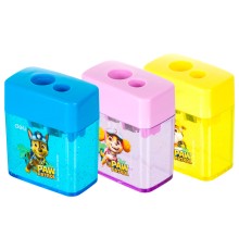 Точилка для карандашей ручная Deli EH551 Paw Patrol 2 отверстия пластик ассорти дисплей