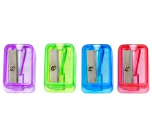 Точилка для карандашей ручная Deli EH552 Little Singer 1 отверстие пластик ассорти коробка