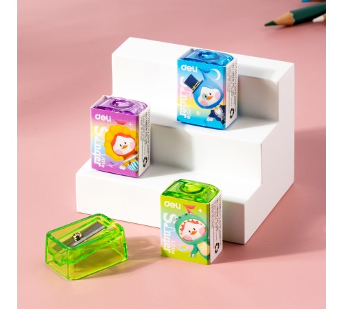 Точилка для карандашей ручная Deli EH552 Little Singer 1 отверстие пластик ассорти коробка Точилка для карандашей ручная Deli EH552 Little Singer 1 отверстие пластик ассорти коробка