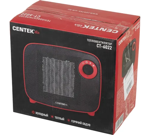 Тепловентилятор Centek CT-6022 1500Вт красный/черный