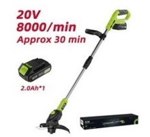 Триммер аккумуляторный Deli DG305-1 (1АКБ*2Ач + ЗУ, 20V), диаметр скашивания 260мм, макс. обороты двигателя 8000об/мин