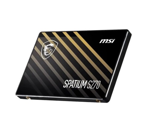 Твердотельный накопитель SSD MSI 2.5" 480GB SPATIUM S270 Client SSD SATA 6Gb/s, 500/450, IOPS 55/80K, MTBF 2M, 250TBW, RTL SATA 6Gb/s, 500/450, IOPS 55/80K, MTBF 2M, 3D NAND, 250TBW, 0,29DWPD, RTL