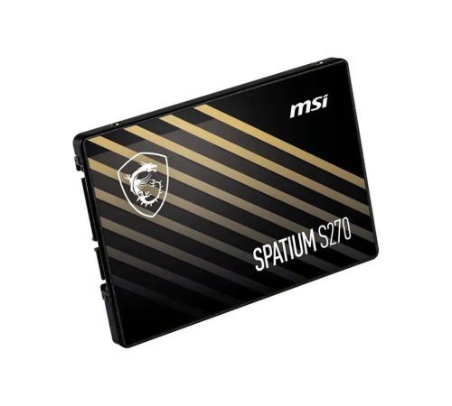 Твердотельный накопитель SSD MSI 2.5" 480GB SPATIUM S270 Client SSD SATA 6Gb/s, 500/450, IOPS 55/80K, MTBF 2M, 250TBW, RTL SATA 6Gb/s, 500/450, IOPS 55/80K, MTBF 2M, 3D NAND, 250TBW, 0,29DWPD, RTL