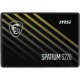 Твердотельный накопитель SSD MSI 2.5" 480GB SPATIUM S270 Client SSD SATA 6Gb/s, 500/450, IOPS 55/80K, MTBF 2M, 250TBW, RTL SATA 6Gb/s, 500/450, IOPS 55/80K, MTBF 2M, 3D NAND, 250TBW, 0,29DWPD, RTL