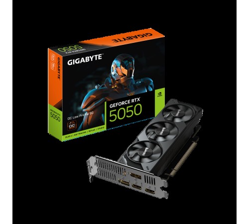 Видеокарта Gigabyte RTX5050 OC Low Profile 8GB GDDR6 128bit 2xDP 2xHDMI 3FAN LP RTL