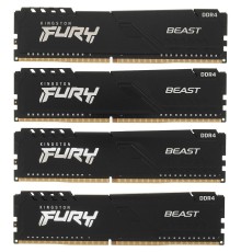 Модуль памяти Kingston OEM 16GB Kingston DDR4 2666 DIMM FURY Beast Black Gaming Memory KF426C16BBK4/16 Non-ECC, CL16, 1.2V, 512x8 Кит 4х4 , RTL oem
