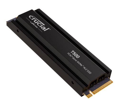 Твердотельный накопитель SSD Crucial T500 2TB PCIe Gen4 NVMe M.2 SSD with heatsink CT2000T500SSD5