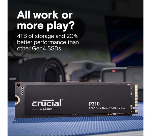 Твердотельный накопитель SSD Crucial P310 4TB PCIe Gen4 NVMe 2280 M.2 SSD CT4000P310SSD8