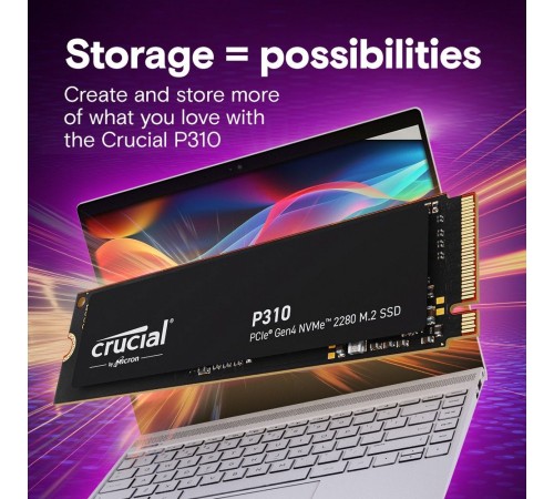 Твердотельный накопитель SSD Crucial P310 4TB PCIe Gen4 NVMe 2280 M.2 SSD CT4000P310SSD8