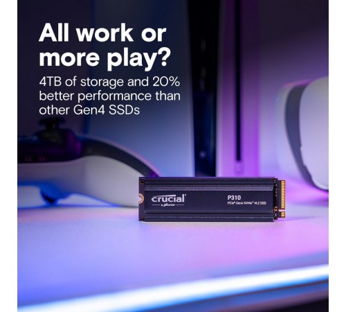 Твердотельный накопитель SSD Crucial P310 1TB PCIe Gen4 NVMe 2280 M.2 SSD with heatsink CT1000P310SSD5