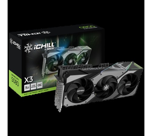 Видеокарта INNO3D RTX5080 ICHILL X3 V2 16GB GDDR7 256bit 3xDP HDMI 3FAN RTL