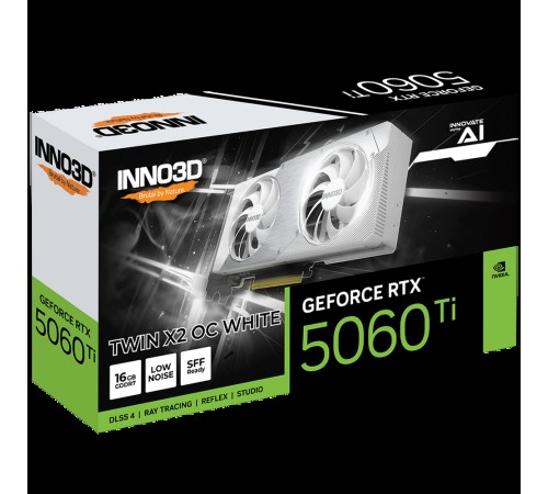 Видеокарта INNO3D RTX5060Ti TWIN X2 ОС WHITE 16GB GDDR7 128bit 3xDP HDMI 2FAN RTL